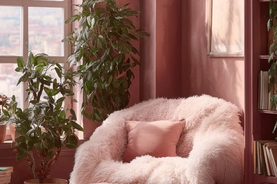 pink loveseat sofa